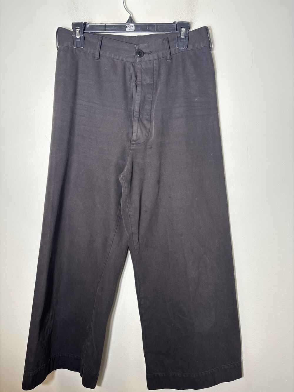 The Great Black Wide Leg Cotton Denim Pants Sz 29